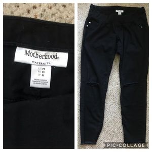 Medium motherhood cropped black jean